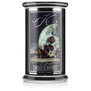 Kringle Candle Halloween Skull & Sonnet vonná sviečka veľká 2-knôtová (624 g)