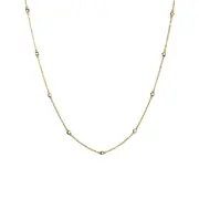 Thomas Sabo KE2340-414-14-L50V Necklace White zirconia stones Gold-plated Ladies