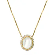 Thomas Sabo KE2379-M01-14-L50V Necklace Mother of Pearl with White Cubic Zirconia for Women, Adjustable