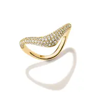 Thomas Sabo TR2546-M01-14-54 Wave-Shaped Ring with White Cubic Zirconia for Women