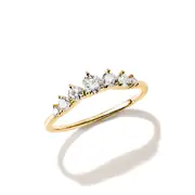 Thomas Sabo TR2551-M01-14-54 Ring with White Cubic Zirconia for Women, Gold-Plated