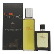 Hermes Terre D´Hermes Parfum Darčeková sada, parfémovaná voda náplň 125ml + parfémovaná voda plnitelný 30ml
