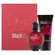 Paco Rabanne Black XS for Her Darčeková sada, toaletná voda 50ml + telové mlieko 100ml (Metal Box)