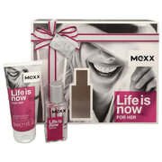 Mexx Life Is Now for Her Darčeková sada, toaletná voda 15ml + telové mlieko 50ml