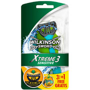 Jednorazový holiaci strojček pre mužov Wilkinson Xtreme3 Sensitive 4 ks