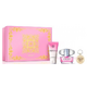 Versace Bright Crystal Darčeková sada, toaletná voda 90ml + telové mlieko 100ml + kľúčenka