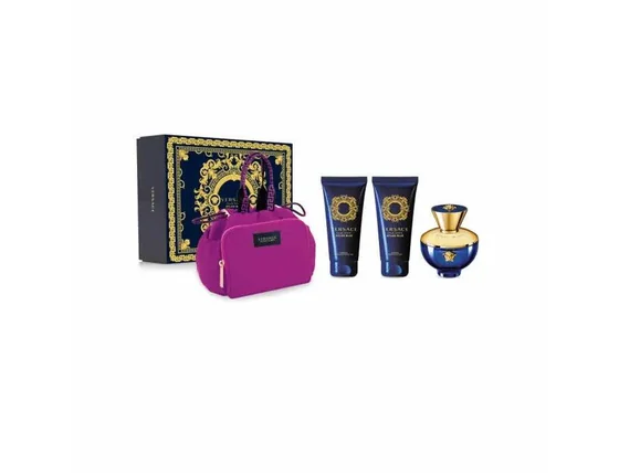 Versace dylan blue pour femme darčeková sada, parfémovaná voda 100ml + sprchový gél 100ml+ telové mlieko 100ml + kozmetická taška - Versace Dylan Blue pour Femme edp 100ml set