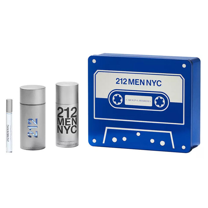 Carolina Herrera 212 Men Darčeková sada, toaletná voda 100ml + toaletná voda 10ml + deospray 150ml