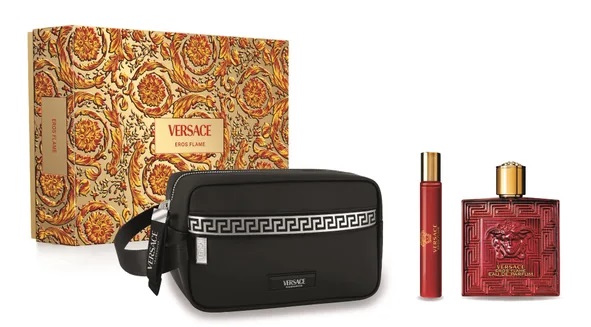 Versace Eros Flame Darčeková sada, parfémovaná voda 100ml + parfémovaná voda 10ml + taška
