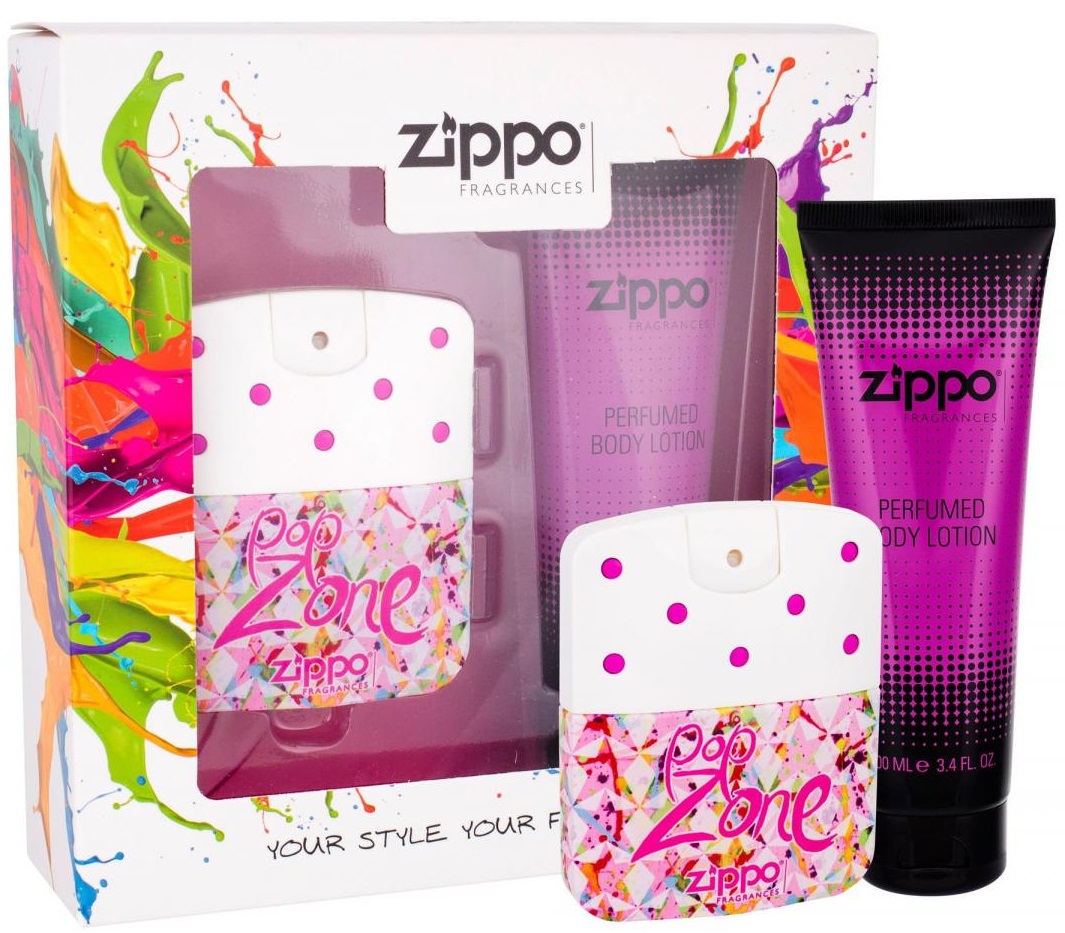 Zippo Fragrances Popzone for Her Ajándékszett, Eau de Toilette 40ml + Body lotion 100 ml